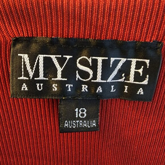 My Size Australia 18 Red Maxi Tank Dress Plus Size Long Stretch Knit – Excellent - Picture 5 of 6